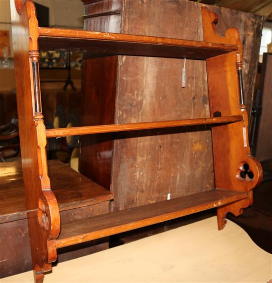 Victorian Gothic pine bookshelf